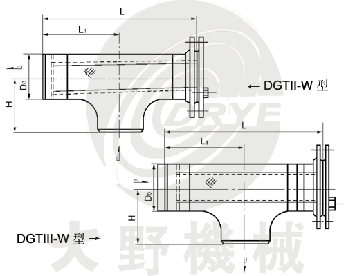 T型对焊连接反折流式过滤器（DGTIII-W型）